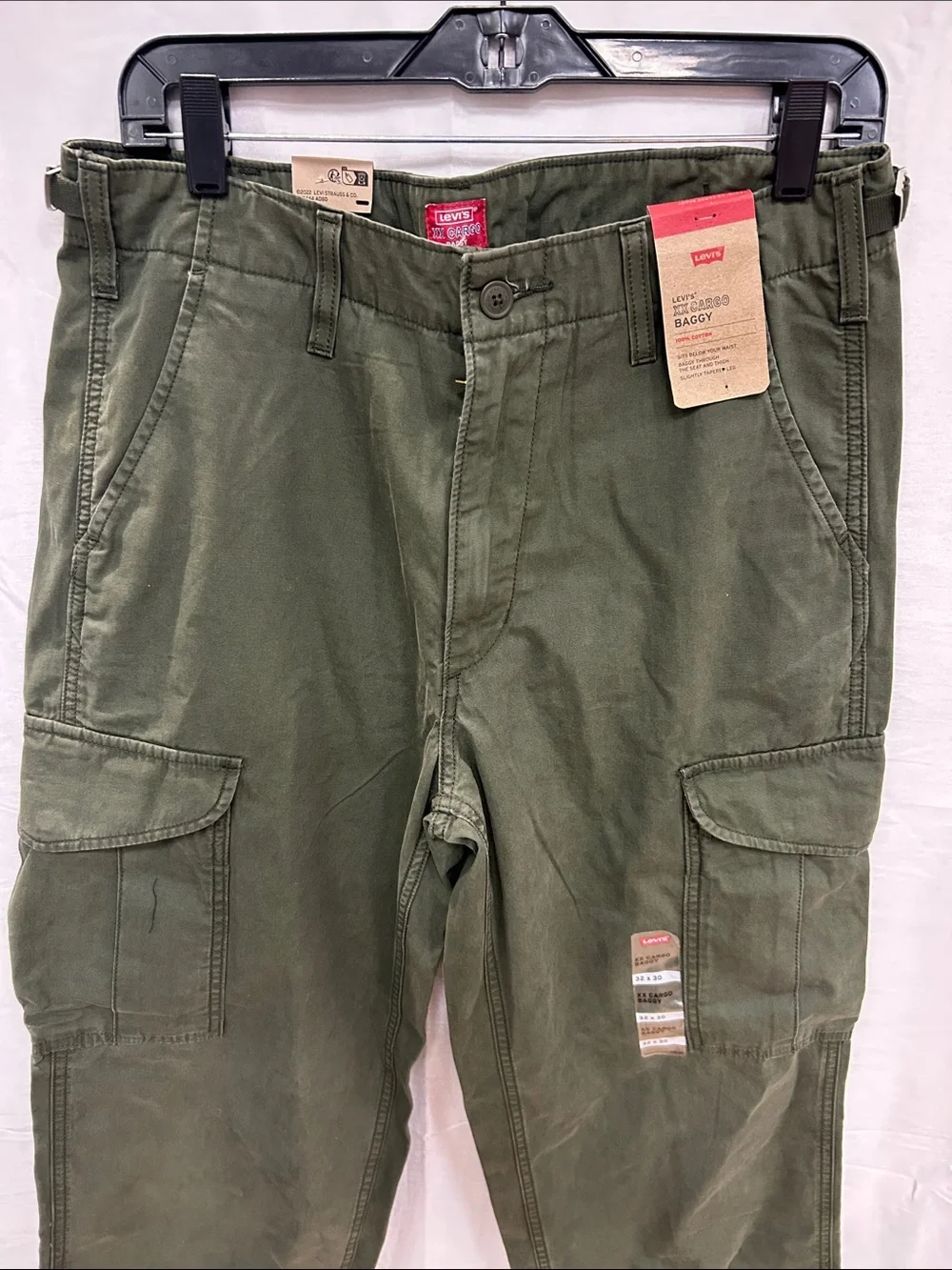 Levi's Olive Green Men's XX Cargo Pants 100% Cotton